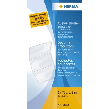 HERMA Ausweishülle 5044 3x71x111mm PP transparent