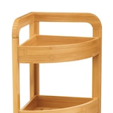 thumbnail of Estante de canto em bambu com 3 níveis Canoply 61x23x23cm Natural Thinia Home