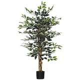 thumbnail of HOMCOM Ficus Artificial com Troncos Planta Artificial com Vaso e 702 Folhas Realistas para Ø15x130 cm Verde