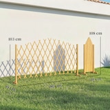 thumbnail of Outsunny Conjunto de 2 Painéis de Vedações de Jardim Exterior Extensíveis de Madeira para Decoração de Terraço 180x30x103 cm Madeira