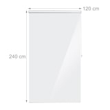 thumbnail of Relaxdays Duschrollo, 120x240 cm, Seilzugrollo für Dusche & Badewanne, wasserabweisend, Decke Spritzschutz, durchsichtig
