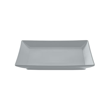 METRO Professional Plato llano, cerámica de gres, 18 x 18 cm, cuadrado, gris, 6 unidades