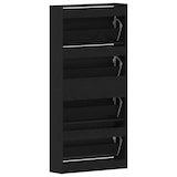 thumbnail of vidaXL Schuhschrank mit Regal Schwarz Eichen-Optik 80 x 21 x 163,5 cm