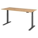 thumbnail of bümö elektrisch höhenverstellbarer Schreibtisch 180x80 cm in Asteiche, Gestell graphit - Sitz & Stehschreibtisch mit Memoryfunktion, elektrischer