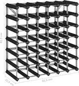 thumbnail of vidaXL Weinregal für 42 Flaschen Schwarz Massivholz Kiefer
