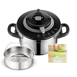 thumbnail of Cocotte clipso chef 4.5 L 4 programmes -  Noir Rond Acier Seb 36.00x26.00 cm