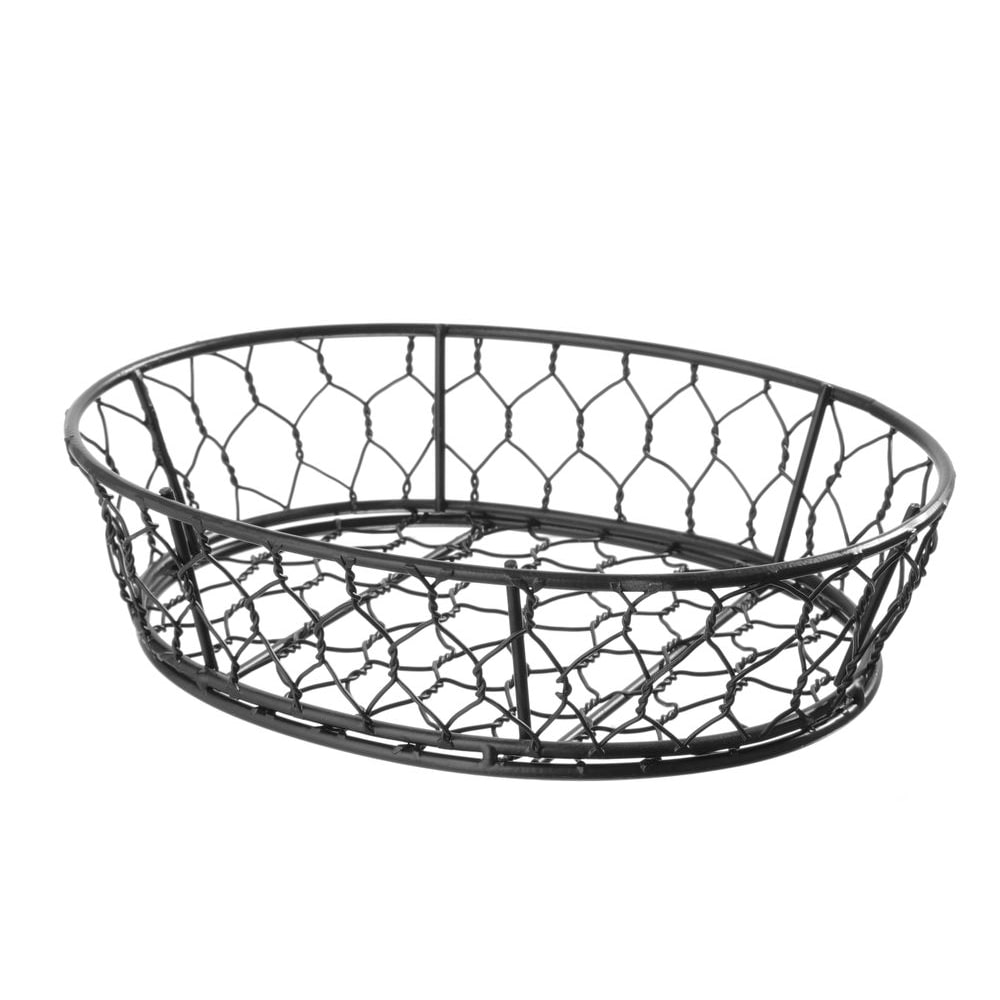 Cesta de alambre básica ovalada, HENDI, 230x180x(H)60mm
