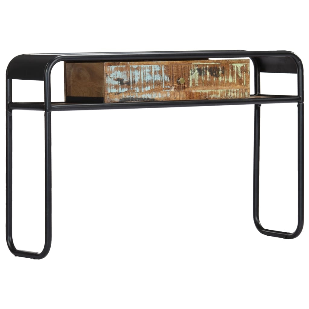 Mesa consola de madera maciza reciclada 118x30x75 cm