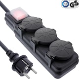 thumbnail of InLine® Outdoor-Steckdosenleiste, 3-fach Schutzkontakt, IP44, mit Schalter, 5m