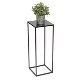 thumbnail of 2x DanDiBo Blumenhocker Metall Schwarz Eckig 62,5 cm Blumenständer Beistelltisch 434 Blumensäule Modern Pflanzenständer Pflanzenhocker