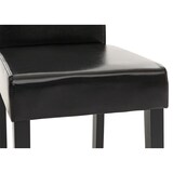 thumbnail of 6er-Set Esszimmerstuhl Stuhl Küchenstuhl klassisch und zeitlos  | HxBxT 90x43x56cm | Sitzhöhe 45cm |  Kunstleder  |  dunkle Beine |  Schwarz