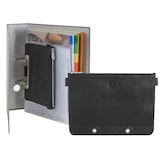 thumbnail of Sonnenleder Stiftetui zum Abheften Leder 21x15cm Federmäppchen schwarz auch als kleine Banktasche BRENTANO