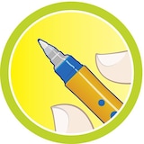 thumbnail of Etui de 4 stylos rollers Worker, pointe F, encre 4 coul., coloris jaune/assortis