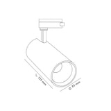 thumbnail of Spot de teto LED de trilho 30 W, branco neutro 4200 K, 3000 lúmens, 185 V-265 V CA monofásico, alumínio preto