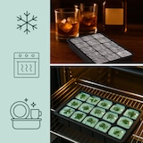 thumbnail of Relaxdays Eiswürfelform Silikon, für 3,5 cm Eiswürfel, BPA-frei, für Cocktails, HxBxT: 3,5 x 19,5 x 12,5 cm, schwarz