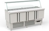 thumbnail of vaiotec TOPLINE 700 Saladette 350, 4 Türen, Glasaufsatz schräg, für GN 1/6 & 1/9, BTH 1825 x 700 x 1237 mm