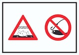 thumbnail of Achtung Laichzeit Laichschonbezirk Angeln verboten Symbol Schild A5 (148x210mm)