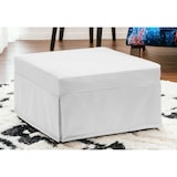 thumbnail of Dmora Letto pieghevole Ancilla, Pouf trasformabile in letto singolo, 100% Made in Italy, Pouf in tessuto da soggiorno, Cm 80x80h45, Bianco