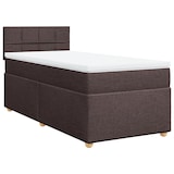 thumbnail of vidaXL Boxspringbett mit Matratze Dunkelbraun 90x190 cm Stoff