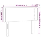 thumbnail of vidaXL LED Kopfteil Dunkelgrau 103x16x78/88 cm Samt