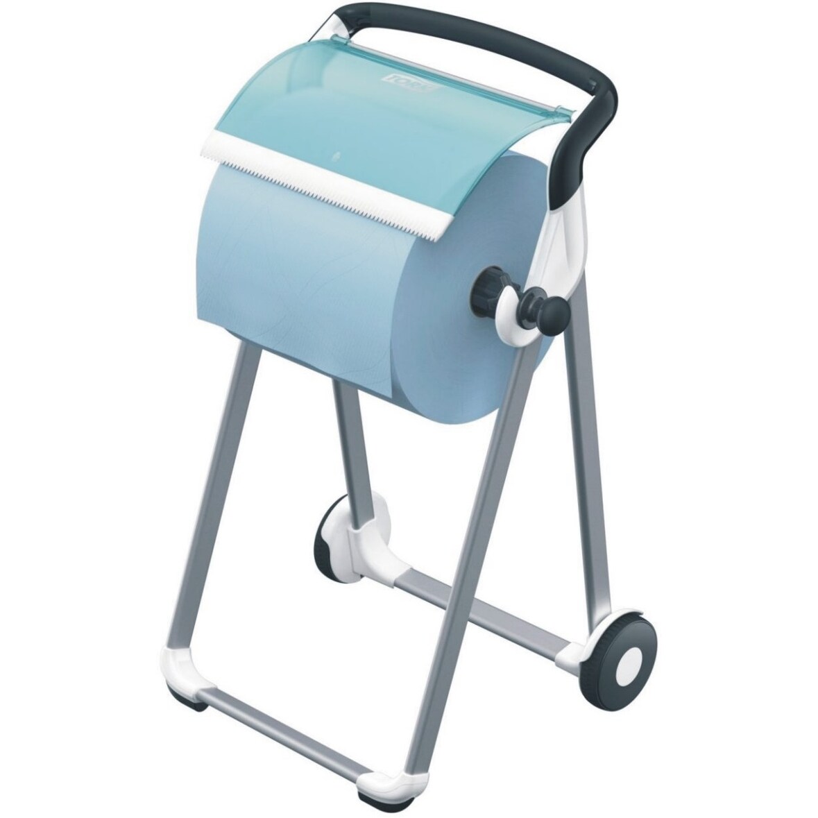 Wischtuchrollen-Bodenständer Performance bis 43cm türkis/weiß