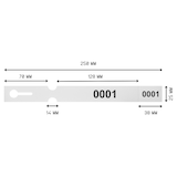 thumbnail of CombiCraft Schlaufenetiketten mit Nummerierung 0001-1000 und Abrißstreifen 250x25 mm - 1000 Stück