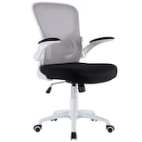 thumbnail of ZIK Cadeira de escritório ergonómica com apoio lombar e apoios para os braços, giratória - Branca