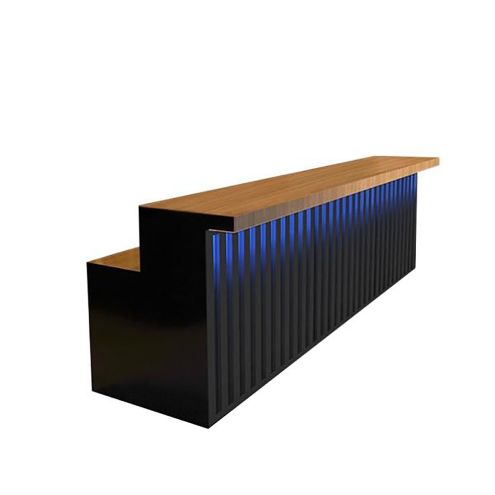 【HCTG 100】Kasse Großer Kassentisch Bartheke Bartisch Bar Empfangstheke Schwarz 100*60*100cm