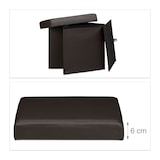 thumbnail of Relaxdays Faltbarer Sitzhocker, Sitzcube mit Stauraum u. Deckel, Fußablage, Sitzwürfel aus Kunstleder, 38x38 cm, braun