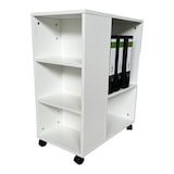 thumbnail of Druckertisch Büro Rollen Druckerständer Organizer Rollschrank LEON weiß