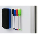 thumbnail of Whiteboard HWC-L87, Magnettafel, zwei Tafeln beidseitig beschreibbar höhenverstellbar rollbar inkl. Zubehör 101x69cm