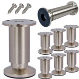 thumbnail of 8 Möbelfüße Sofafuß Möbelbeine EDELSTAHL OPTIK gebürstet Höhe 20 cm 38 mm stabile Ausführung Sofa
