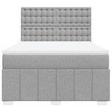 thumbnail of vidaXL Boxspringbett mit Matratze Hellgrau 140x190 cm Stoff