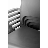 thumbnail of METRO PROFESSIONAL Sedia con braccioli impilabile Tramontana, plastica, antracite