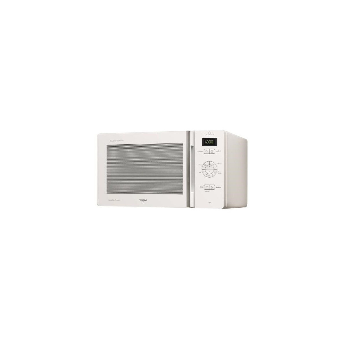 Micro-ondes Posable 800w Avec Grill , Chef Plus, Blanc,  25 L, Electronique, Cavité Peinte Usage Non Intensif Whirlpool