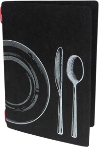 DECOR SERVICE Speisekarte "ECO DISH SET" schwarz, A5, 1 Stk.