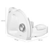 thumbnail of Clatronic AS 2958 Cortafiambres Plegable, Cuchilla Especial Acero Inox., Corte Ajustable, 3 Velocidades, Compacto, 180W, Blanco