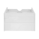 thumbnail of Waschbeckenunterschrank HWC-B19, Waschtischunterschrank Waschtisch Badezimmer, hochglanz Soft-Close 50x60cm ~ weiß