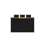 thumbnail of ROSSIGNOL Kit (x3) meuble de tri restaurant collectif 3X65L ALITRI marron/jaune/gris