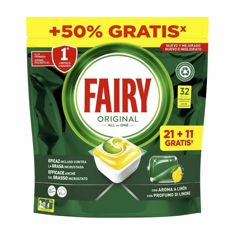 Spülmaschinenreiniger Fairy Zitrone Tabletten 21+11un