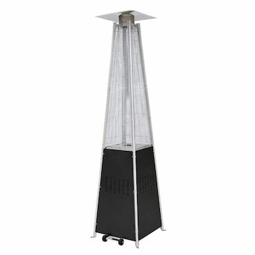 Top Eventi Store Stufa Piramide Riscaldante a Gas Acciaio Inox 10.5kW Nera