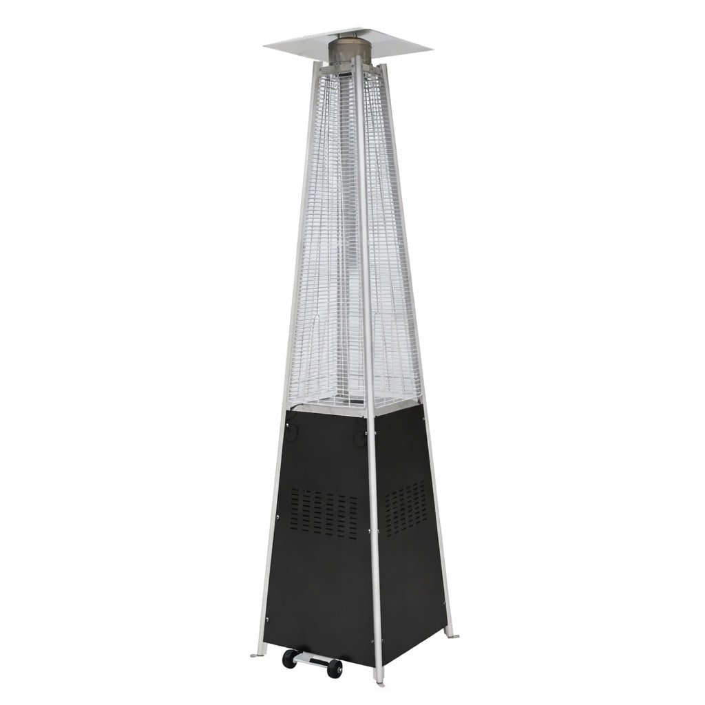 Top Eventi Store Stufa Piramide Riscaldante a Gas Acciaio Inox 10.5kW Nera