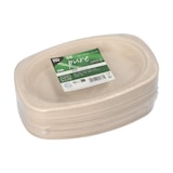 thumbnail of 500 Teller, Zuckerrohr "pure" oval 23 cm x 16 cm x 2 cm natur