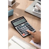 thumbnail of SIGMA Calculatrice de bureau DC600, métal/plastique, 13.5 x 18.3 x 3.95 cm, écran à 12 chiffres, gris
