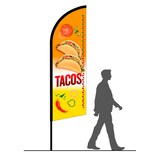 thumbnail of Drapeau Tacos 3m08 - mât + voile - Drapeaupublicitaire