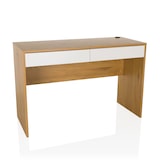 thumbnail of Schreibtisch BERGA 120x50x78 cm 2 Schubladen weiß/eiche hjh LIVING