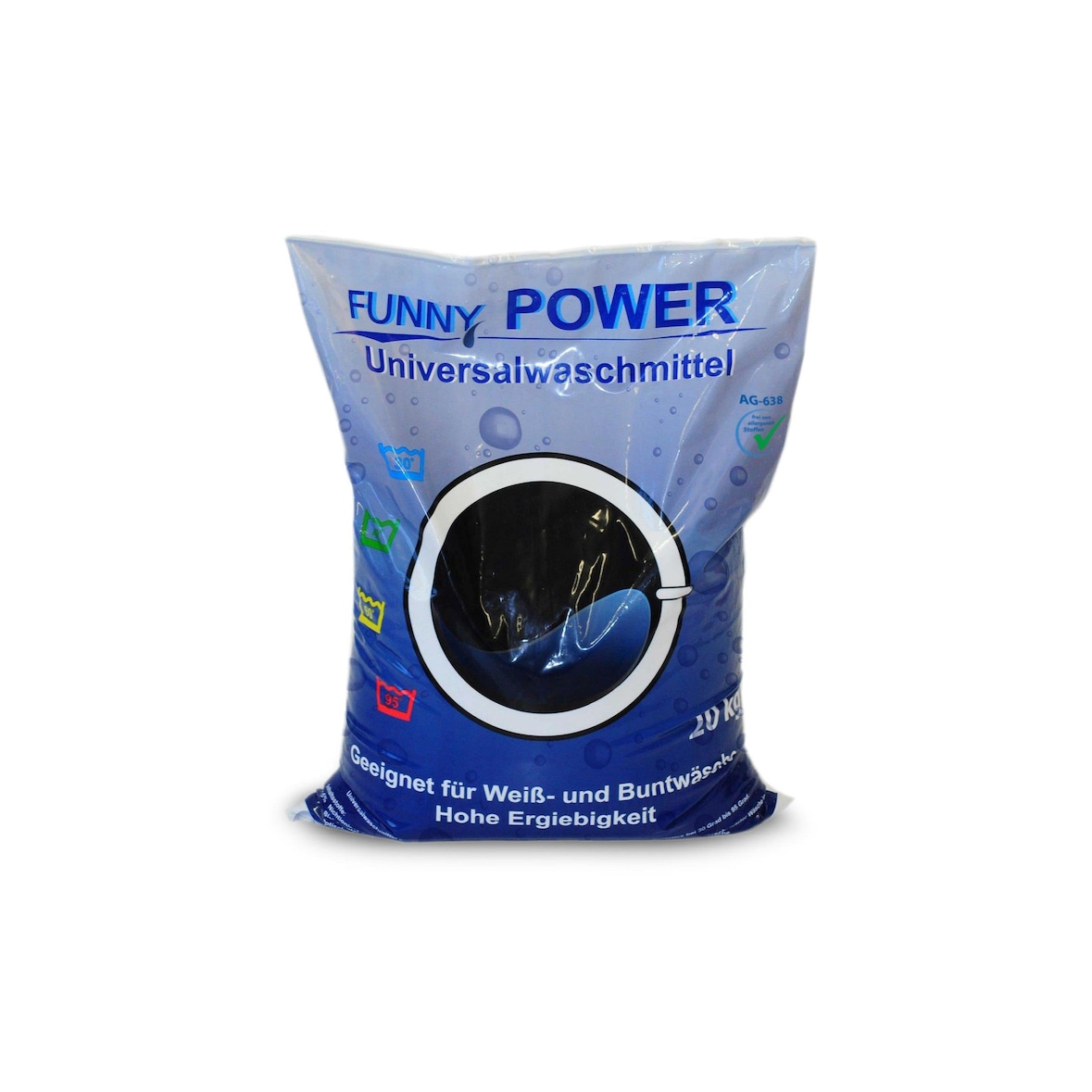 Funny POWER Universalwaschmittel 20 kg, 30/60/95 °C - für Weiß- und Buntwäsche