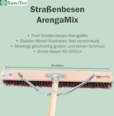 thumbnail of Stabiler Profi Straßenbesen 60cm Breit mit Metall-Stielstabilisator Verstärkung mit Holzstiel 140cm Lang Stiel Arenga-Mix Besen Kehrbesen