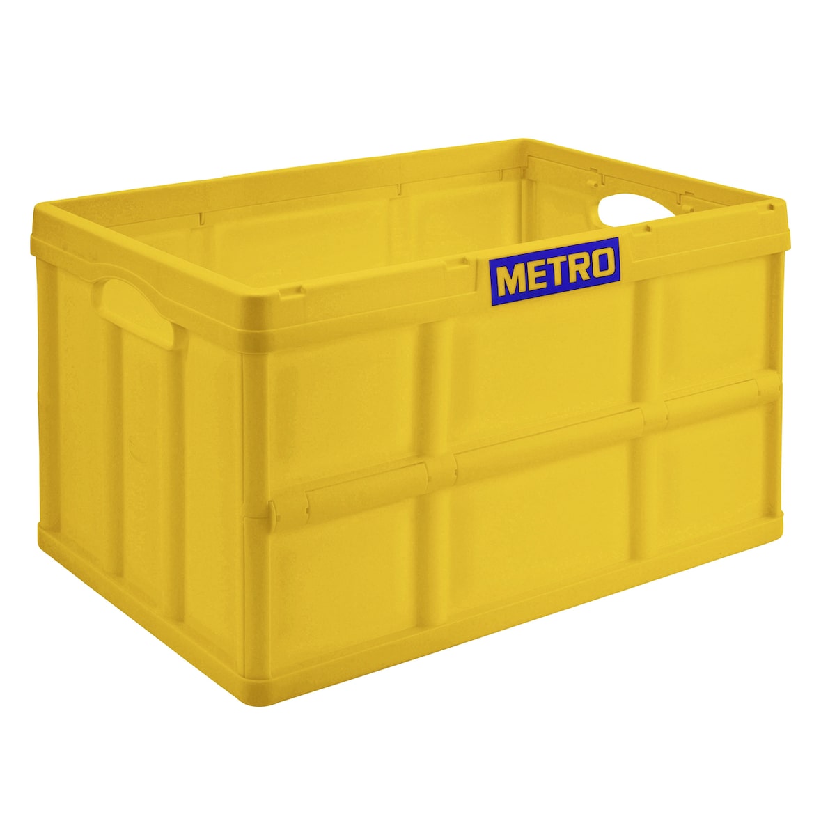 METRO Professional Cassetta pieghevole, polipropilene, 53 x 36 x 29.5 cm , 46 L, 40 kg, giallo