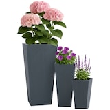 thumbnail of 3er Set Pflanzkübel quadratisch 2 anthrazit